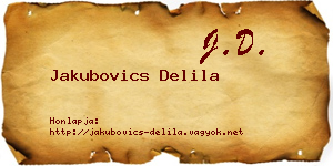 Jakubovics Delila névjegykártya